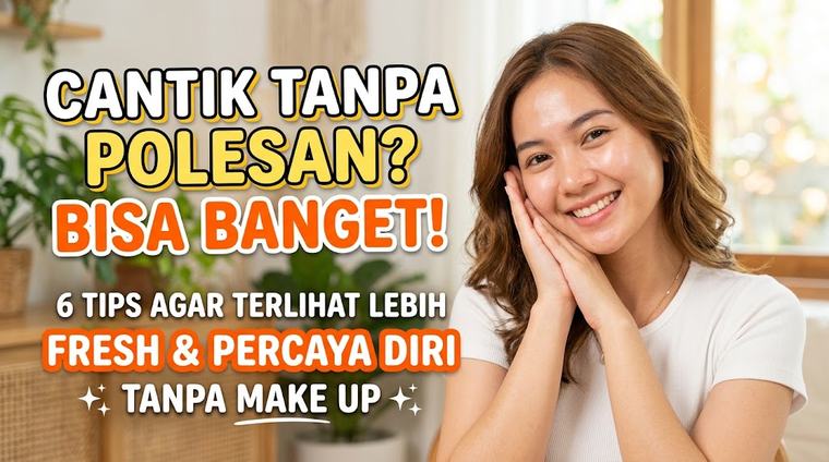 Cantik Tanpa Polesan? Bisa Banget! Ini 6 Tips Agar Terlihat Lebih Fresh dan Percaya Diri Tanpa Make Up