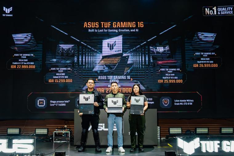 ASUS TUF Gaming 16 (FX610) Resmi Meluncur di Indonesia, Laptop Gaming Tangguh Standar Militer