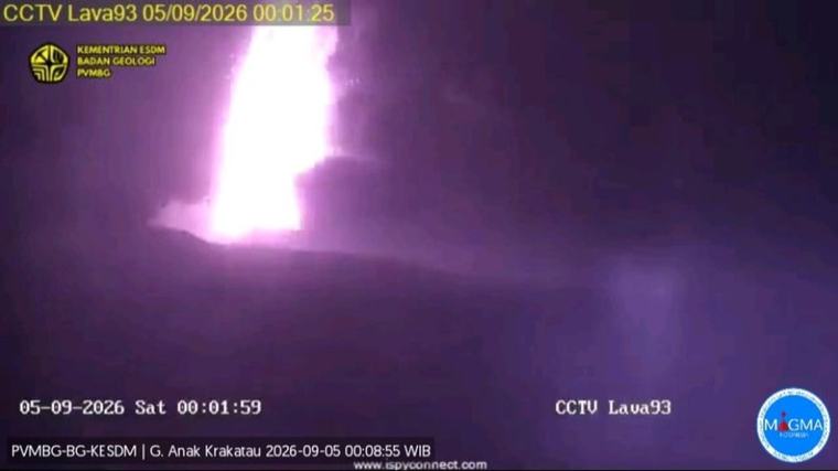 Gunung Anak Krakatau Erupsi, PVMBG Pastikan Tak Berpotensi Picu Tsunami