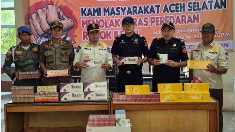 Berawal dari Laporan Masyarakat, 40.960 Batang Rokok Ilegal Berhasil Disita