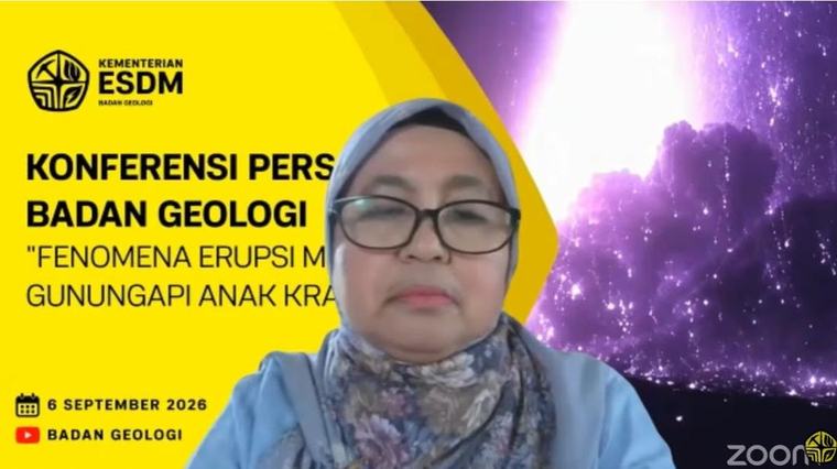 Badan Geologi: Suara Dentuman di Jabar dari Erupsi Gunung Anak Krakatau
