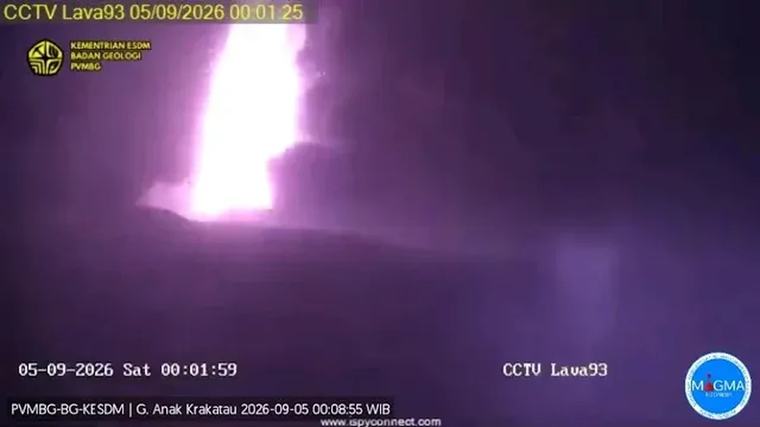 Saat Pintu hingga Jendela Bergetar Sendiri saat Anak Krakatau Erupsi