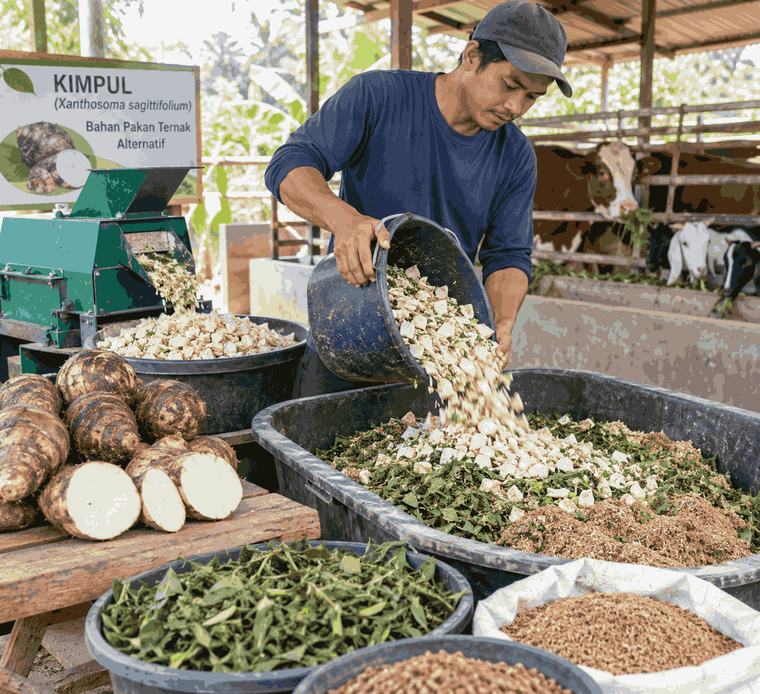 Kimpul Tak Hanya Pengganti Nasi, Umbi Lokal Ini Juga Bisa Jadi Pakan Ternak