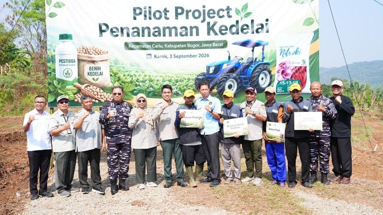 Tekan Impor, Kemenko Pangan Luncurkan Pilot Project Kedelai di Cariu