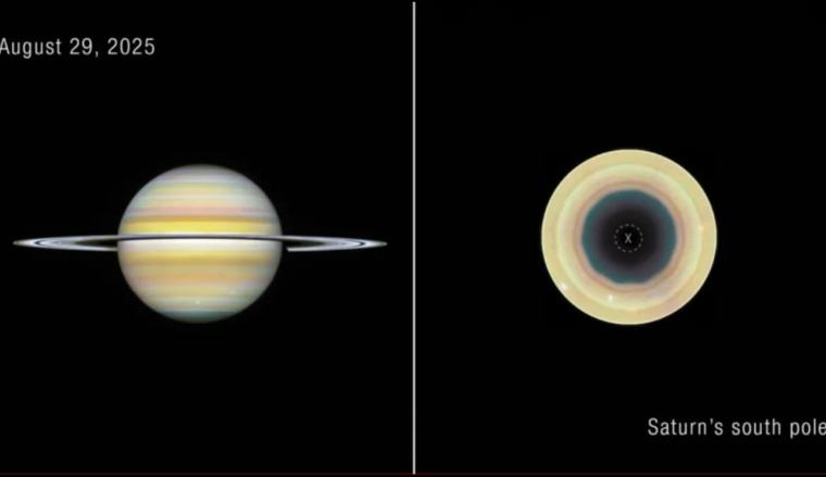 Hubble Temukan Struktur Dekagon Misterius di Kutub Selatan Saturnus