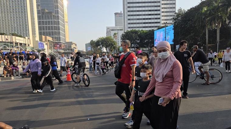 Sejumlah Warga di Jakarta Rasakan Mata Perih dan Napas Berat Pagi Ini